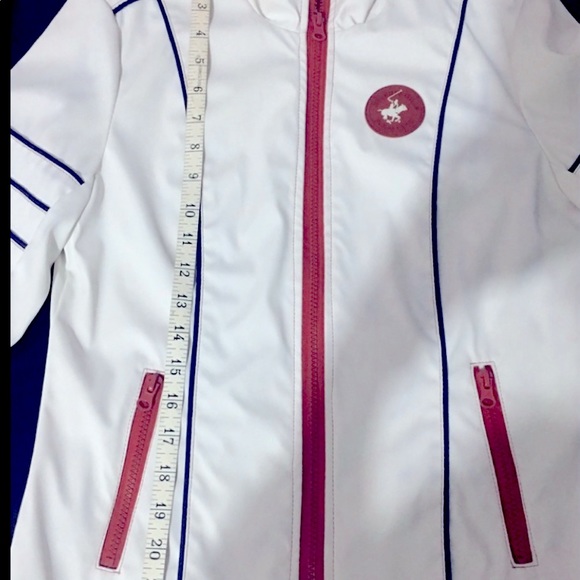 VINTAGE BEVERLY HILLS  WHITE LEATHER JACKET - Picture 5 of 8